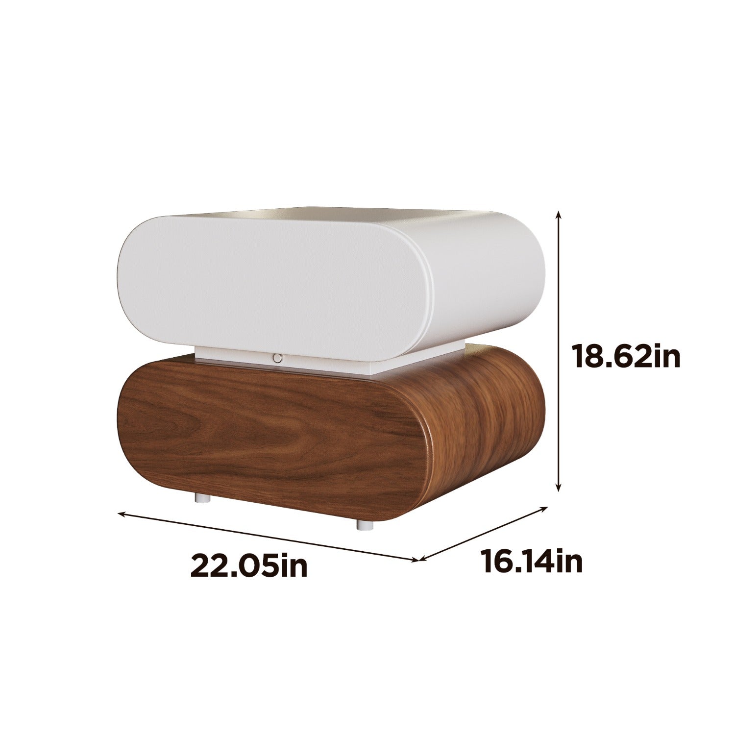 2-Drawer Wooden Nightstand | Multifunctional Bedside\u002FEnd Table Storage Cabinet with Spacious Organization, Durable Wood for Bedroom Living Room Small Spaces Apartments, HOSEOKA