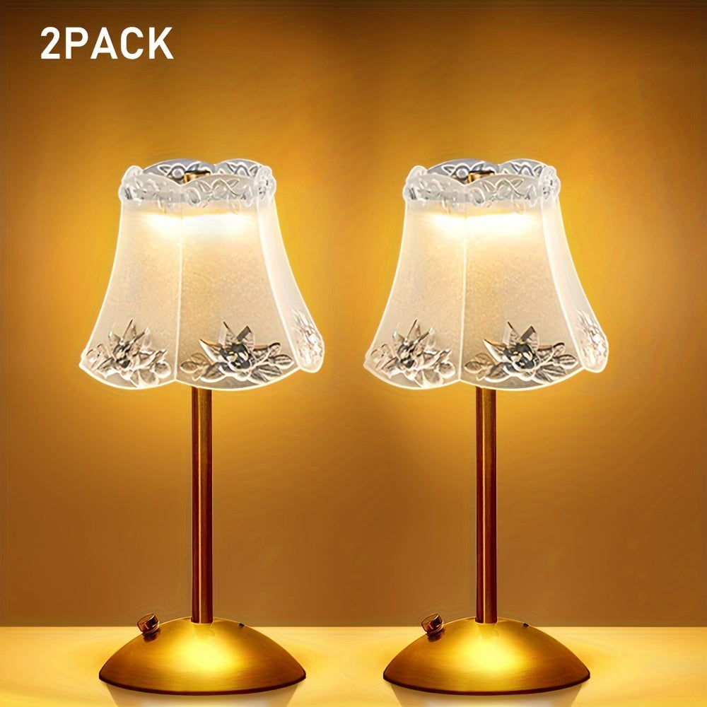 Portable Crystal Table Lamp with a Vintage Metal Design, Featuring Cordless Operation, Touch Control with Three Color Options, And Adjustable Brightness Levels, Perfect for Decorating Your Living Room, Kitchen, Or Dining Area