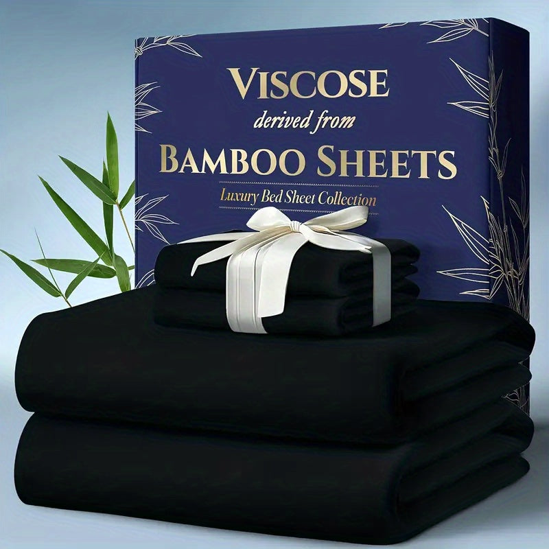 6pcs Bamboo Cooling Bed Sheets Queen Size - Ultra-Soft Cooling Bedclothes Suitable for Hot Sleepers, Deep Pocket Fits Most Mattresses, Double-Stitched Sheets, Machine Washable Bamboo Fabric (Queen Bed Sheets) - Christmas Gift for s, Christmas Decor