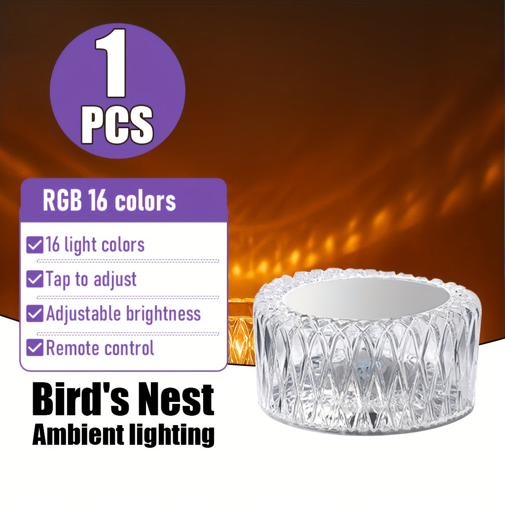 Portable Crystal LED Table Lamp 3-Levels Brightness Desk Lamp 16 Color Touch Control Rechargeable Lamp Night Light Bedside Lamp Dining Room Lamp