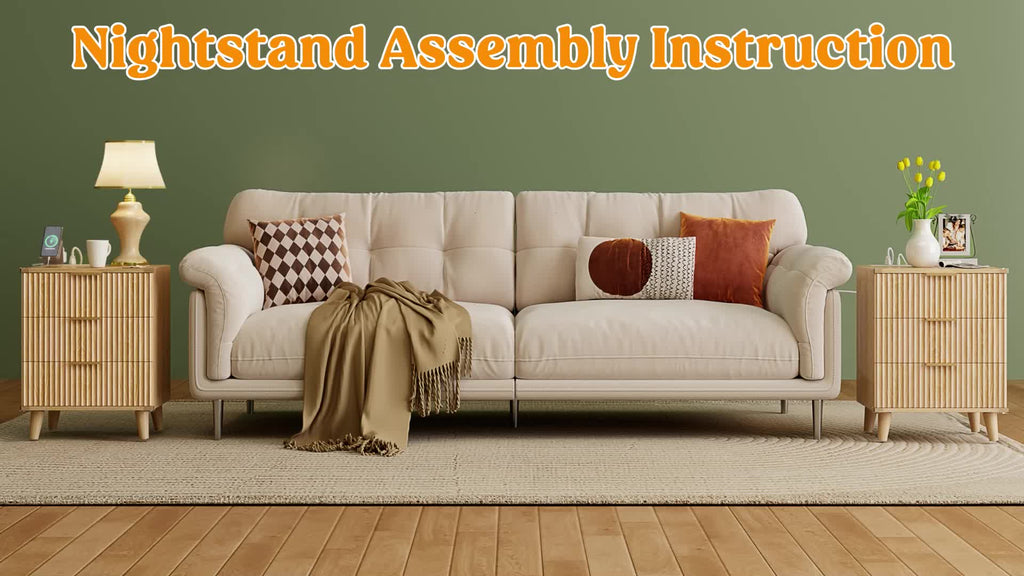 1pc Nightstand With Charging Station, Side Table With 3 Drawers, Bedside End Table With 2 USB Ports And 2 AC Outlets, Night Stand For Bedroom, Small Dresser For Small Spaces