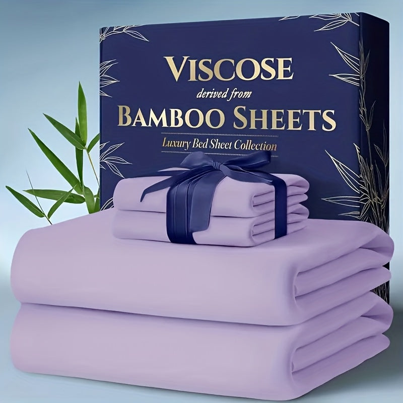 6pcs Bamboo Cooling Bed Sheets Queen Size - Ultra-Soft Cooling Bedclothes Suitable for Hot Sleepers, Deep Pocket Fits Most Mattresses, Double-Stitched Sheets, Machine Washable Bamboo Fabric (Queen Bed Sheets) - Christmas Gift for s, Christmas Decor