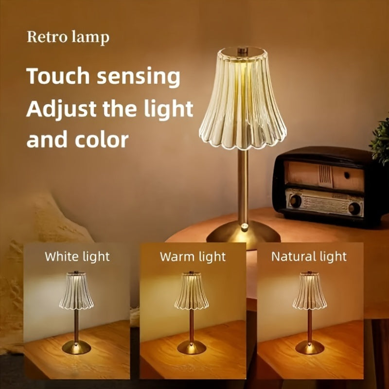 USB Rechargeable LED Lamp 2pcs Cordless Table Lamps-Rechargeable 6 Style Vintage LED Desk Lamp With USB Port, 2200 MAh Battery, LED Small Portable Touch Bedside Lamp For Bedroom Living Room Home Office, Available In 1pc