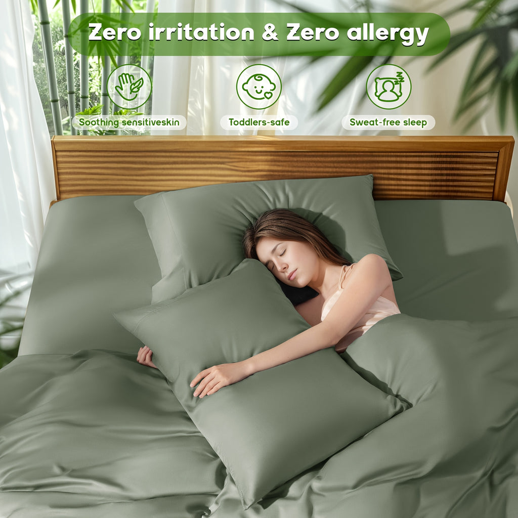 4-Piece Bamboo Sheet Set, All-Season Comfort, 16\