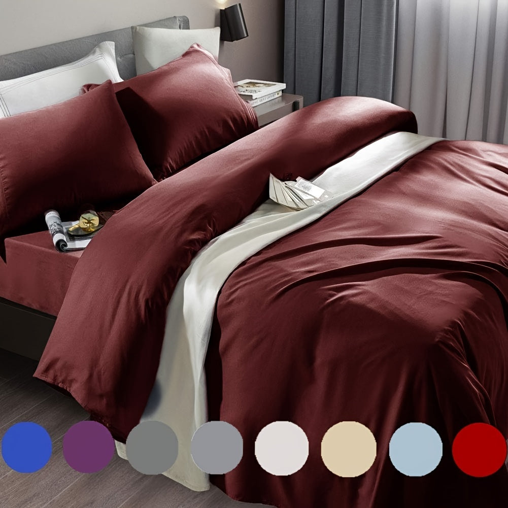 4pcs Sheet Set - Bed Sheet Set Super Soft Microfiber 1800 Thread Count Luxury Egyptian Sheets Fit 18-24 Inch Deep Pocket Mattress Wrinkle