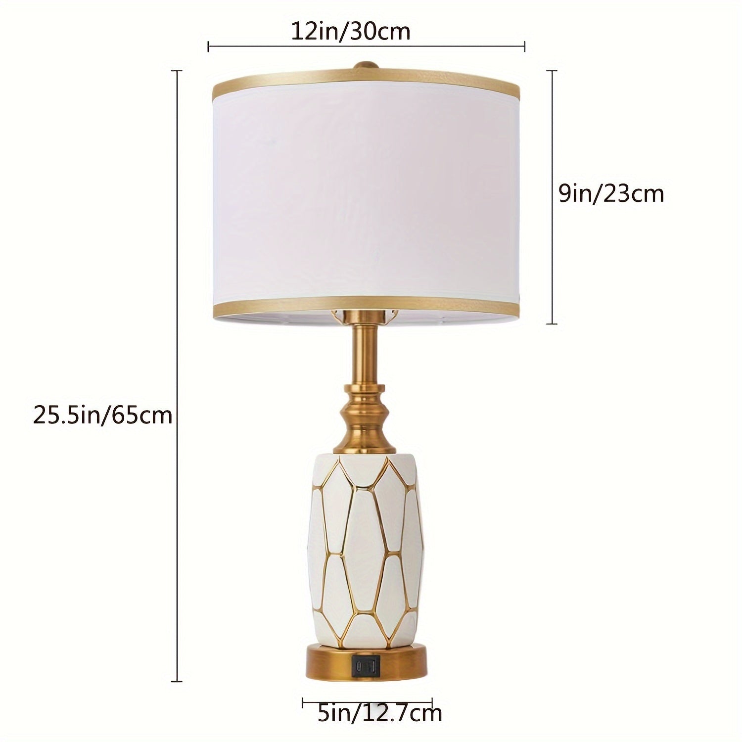 2 Touch Desk Lamps In The Bedroom, Living Room, Modern Ceramic Desk Lamp With USB Port, Bedside Bedside Bedside Lamp With Fabric Drum Lampshade, Including 2 Light Bulbs